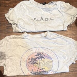 White Graphic Kids T-Shirts Set